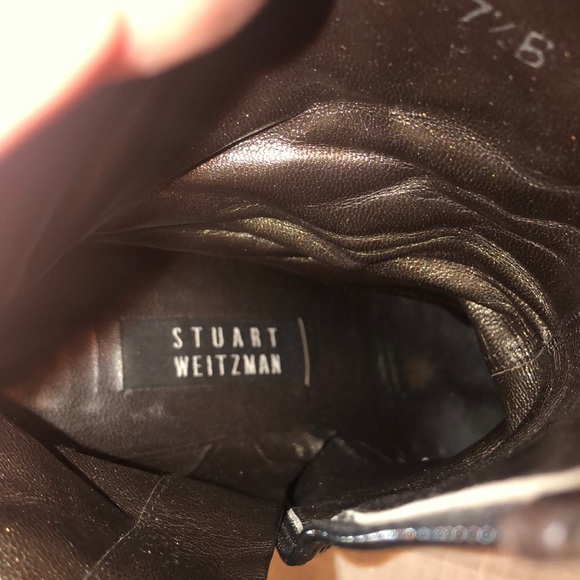 Stuart Weitzman Croco Print Heel Short Boots 7.5 - Picture 6 of 8